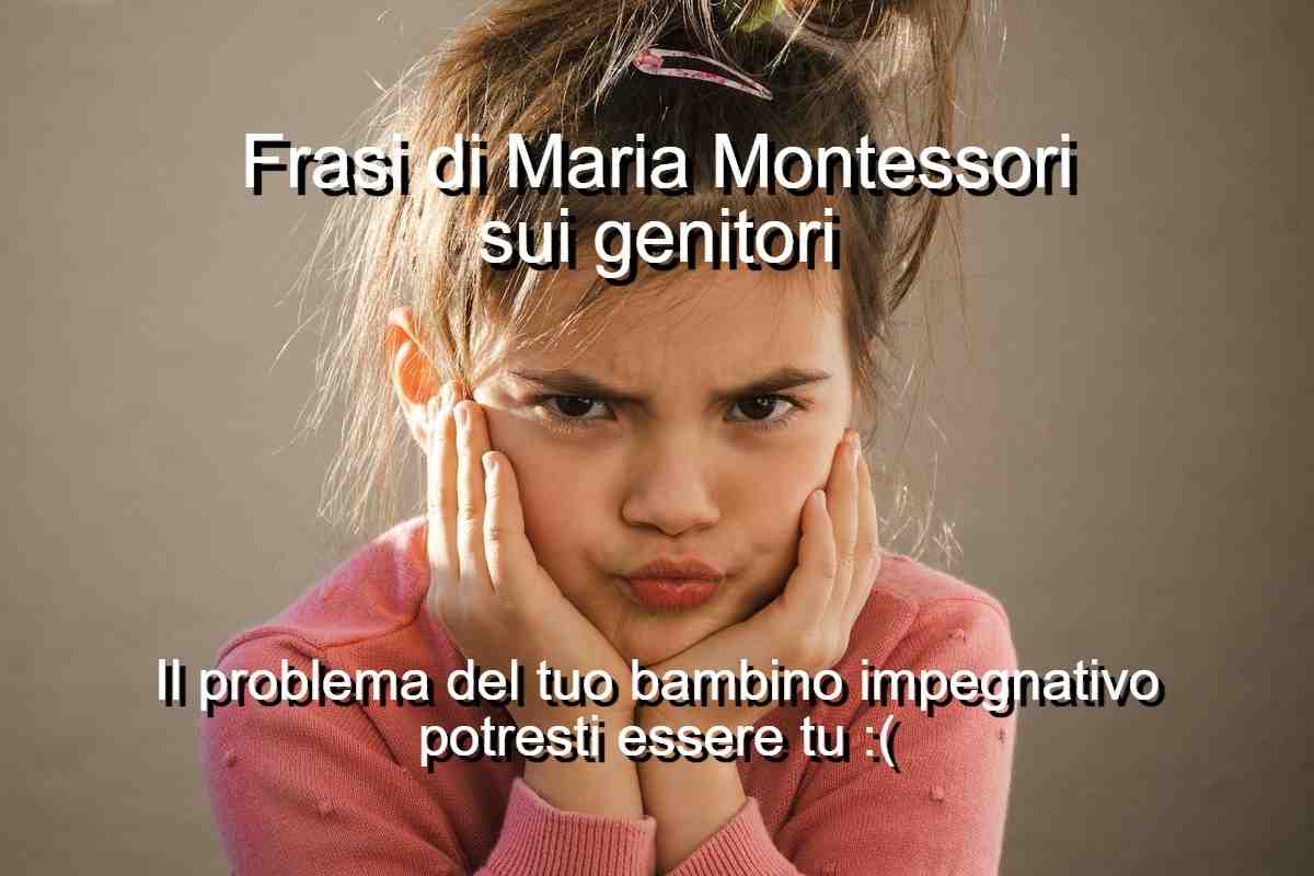 frasi sui genitori di Maria Montessori