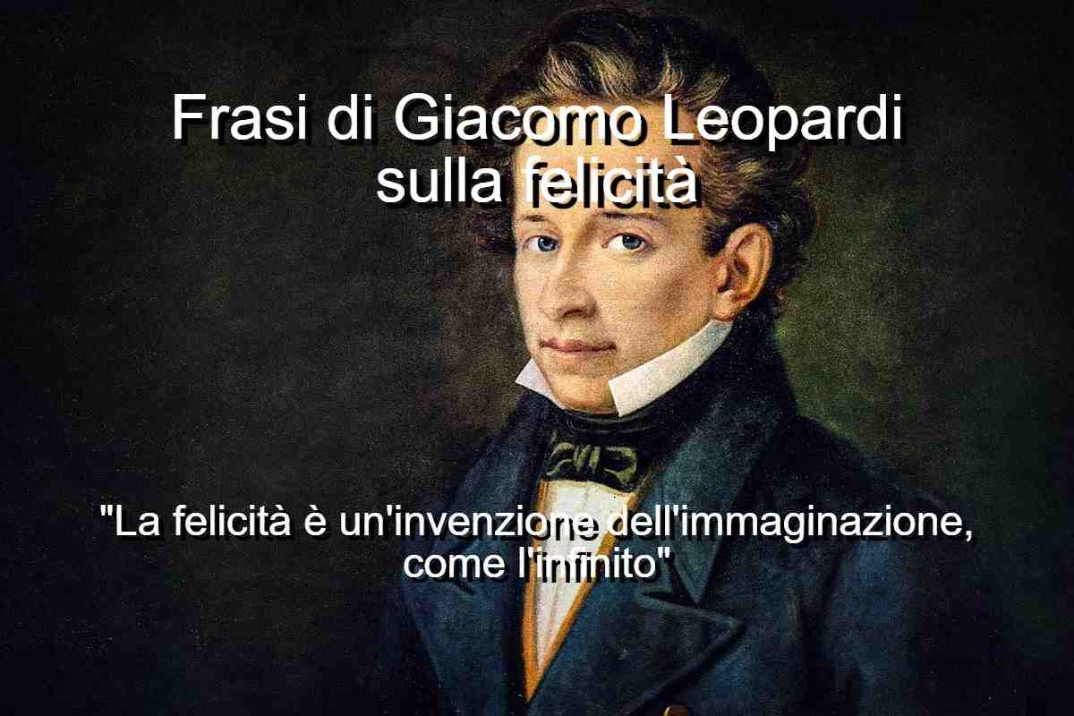 Frasi di Giacomo Leopardi sulla felicità