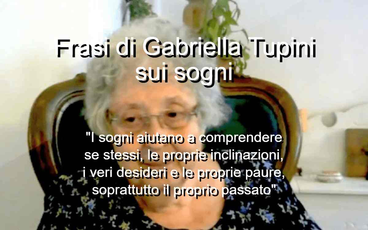 Frasi di Gabriella Tupini sui sogni