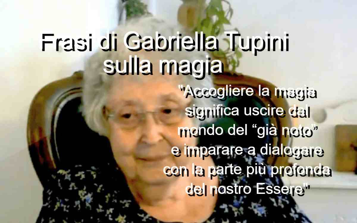 Frasi di Gabriella Tupini sulla magia