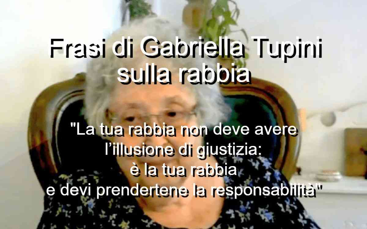 Frasi di Gabriella Tupini sulla rabbia