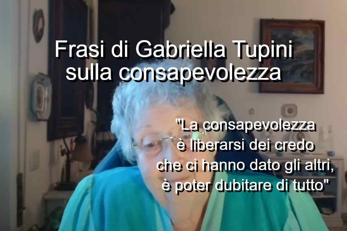 Frasi di Gabriella Tupini sulla consapevolezza