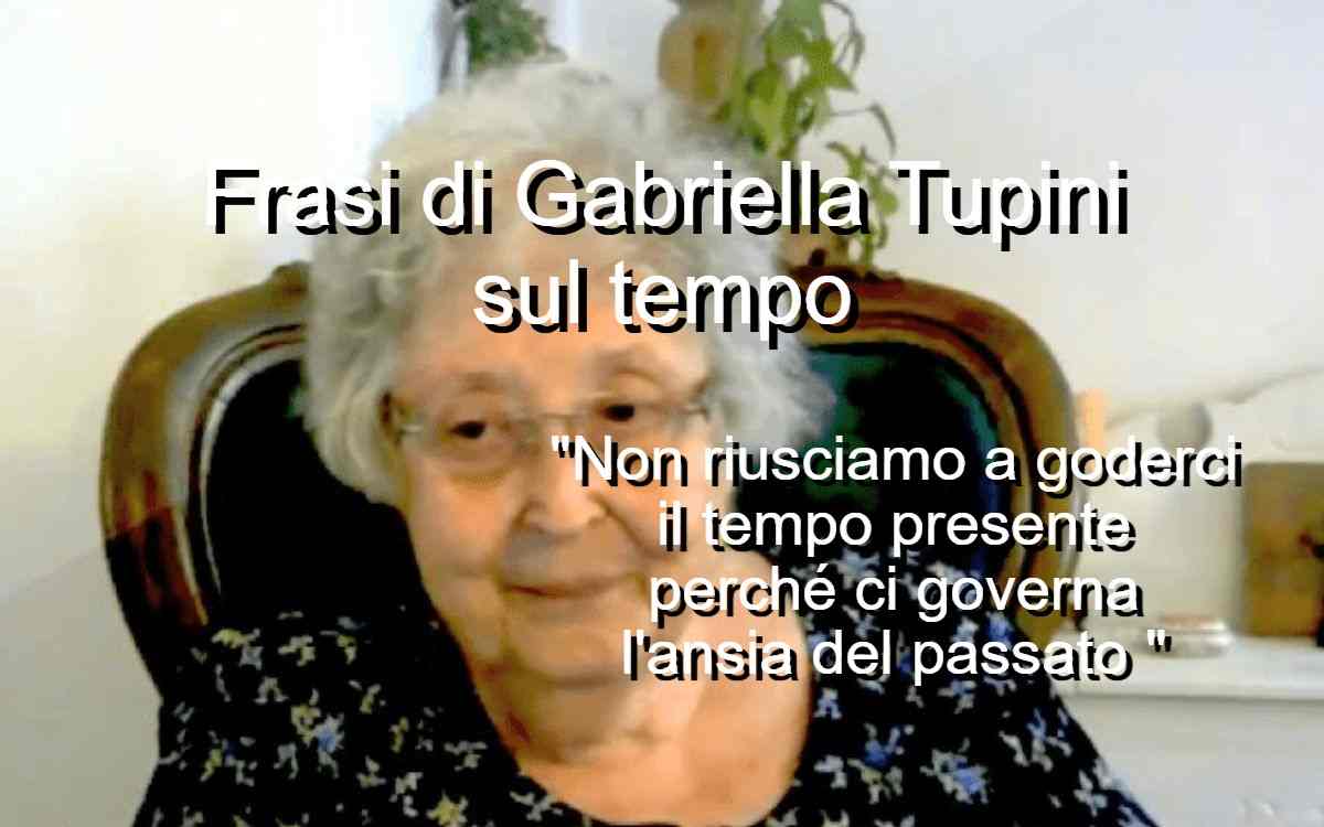 Frasi di Gabriella Tupini sul tempo
