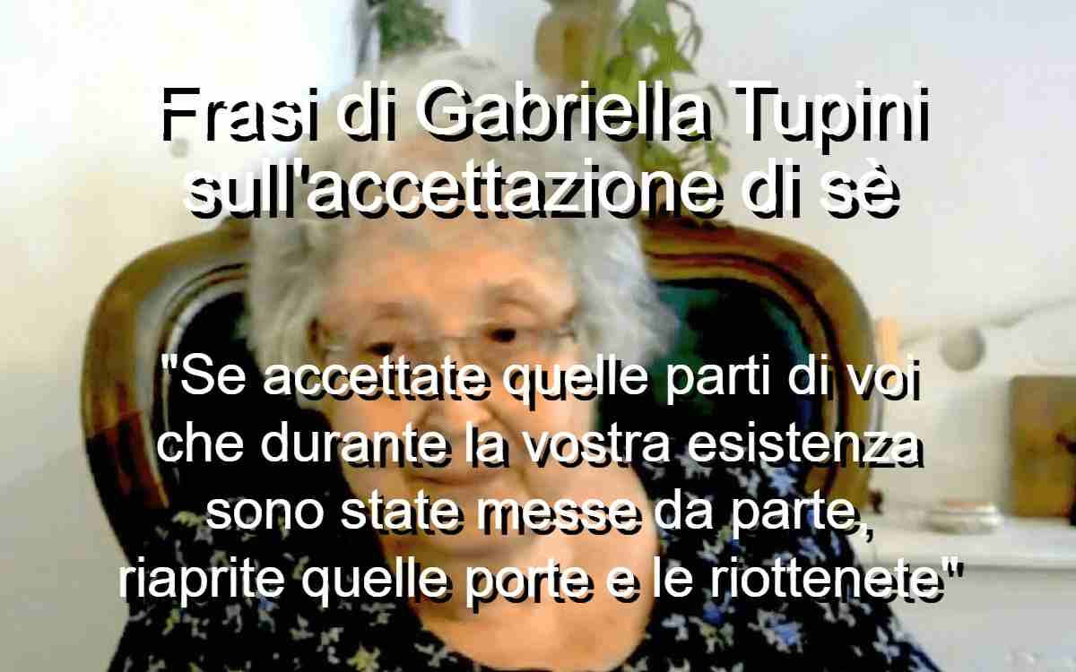 Frasi di Gabriella Tupini sull’accettazione di sé