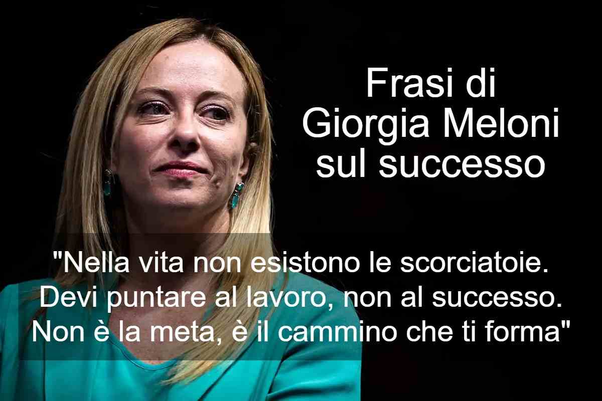 Frasi di Giorgia Meloni sul successo