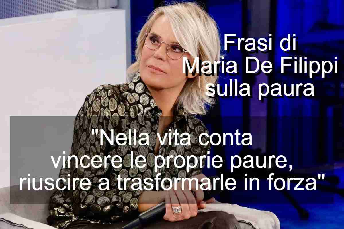 Frasi di Maria De Filippi sulla paura