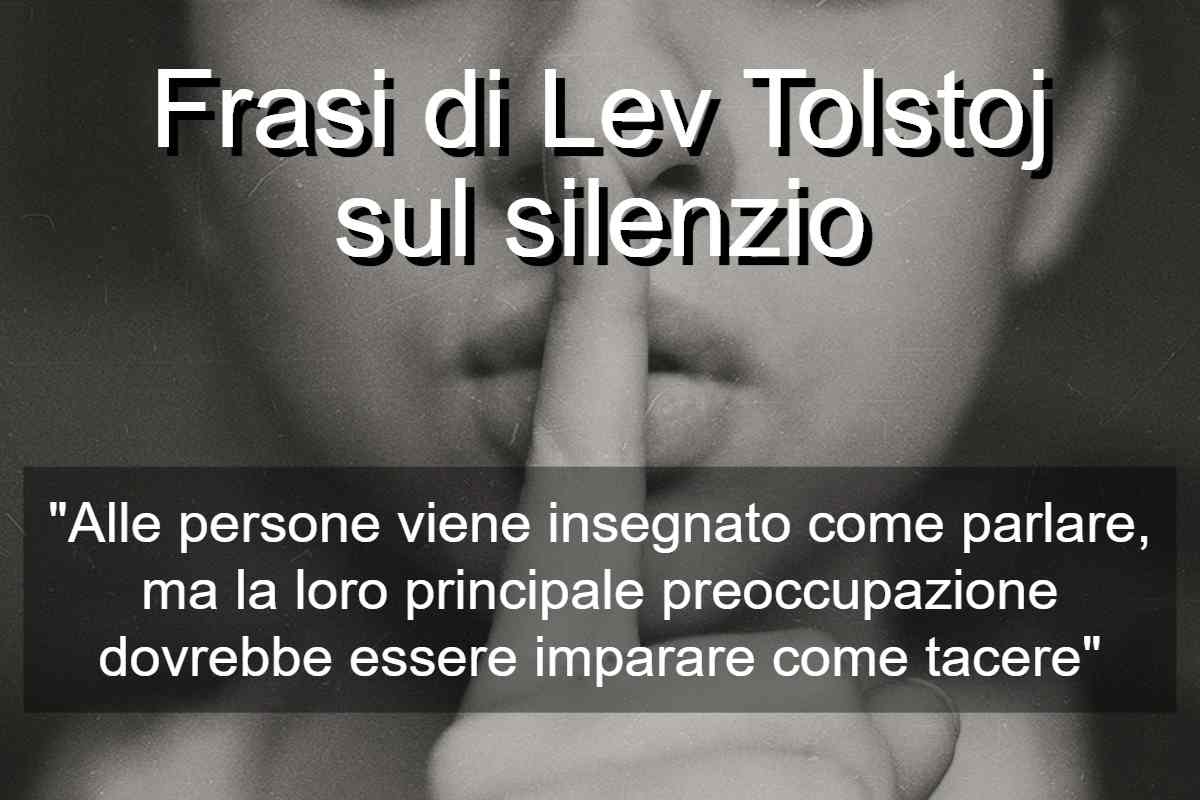 Frasi di Lev Tolstoj sul silenzio