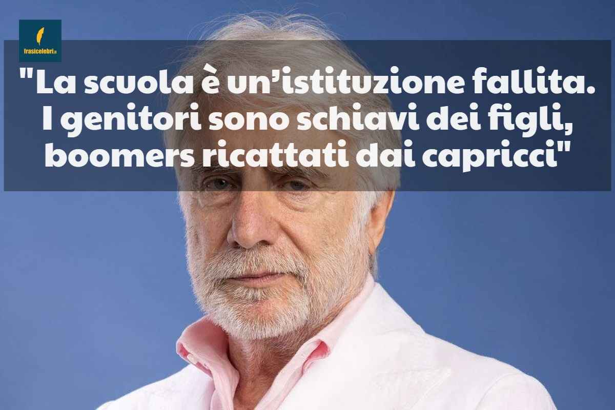 La dura frase di Crepet sulla scuola e sui genitori