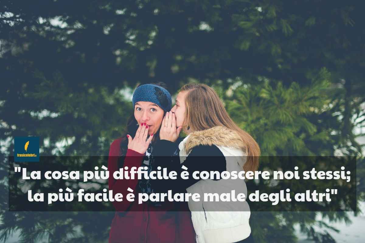 frase monito di Talete di Mileto che svaluta le malelingue