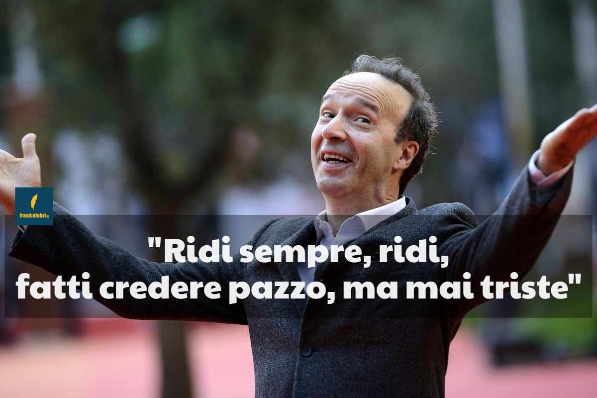 frase di Roberto Benigni sulla felicità