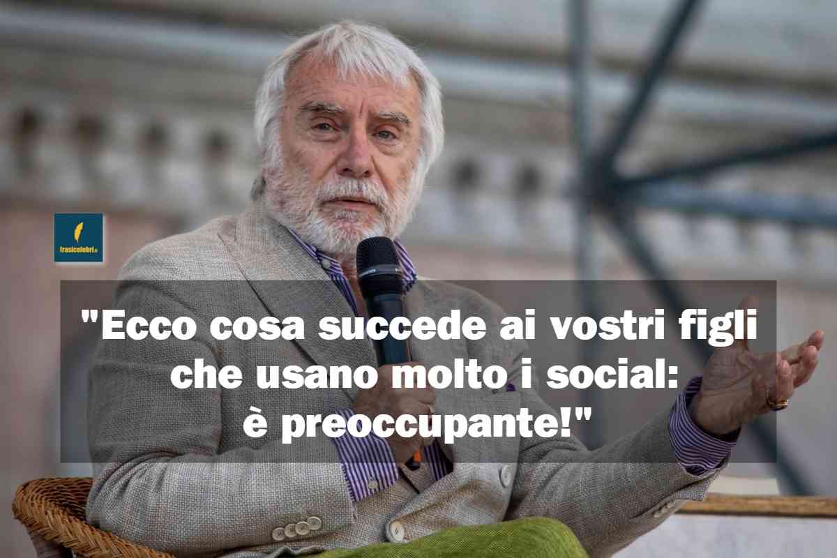 frase con cui Crepet consiglia ai genitori di limitare l’uso dei social ai figli