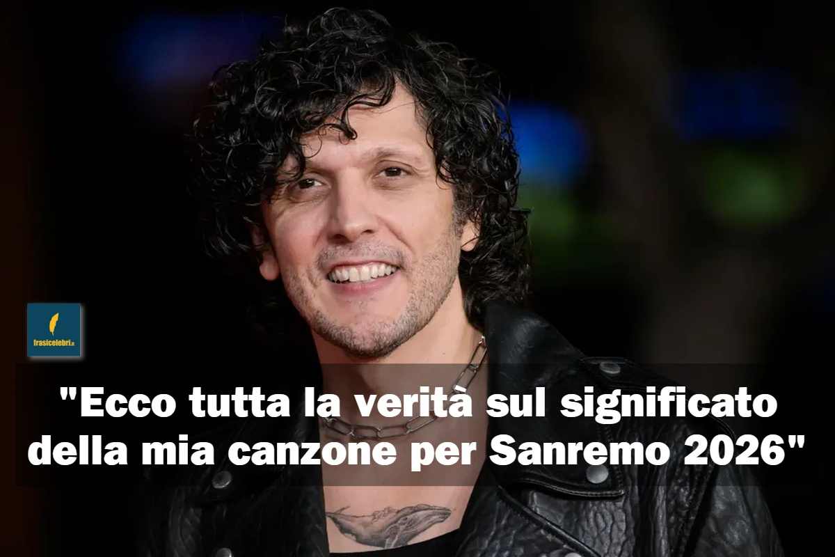 frase di Ermal Meta che spiega il significato della canzone per Sanremo 2026