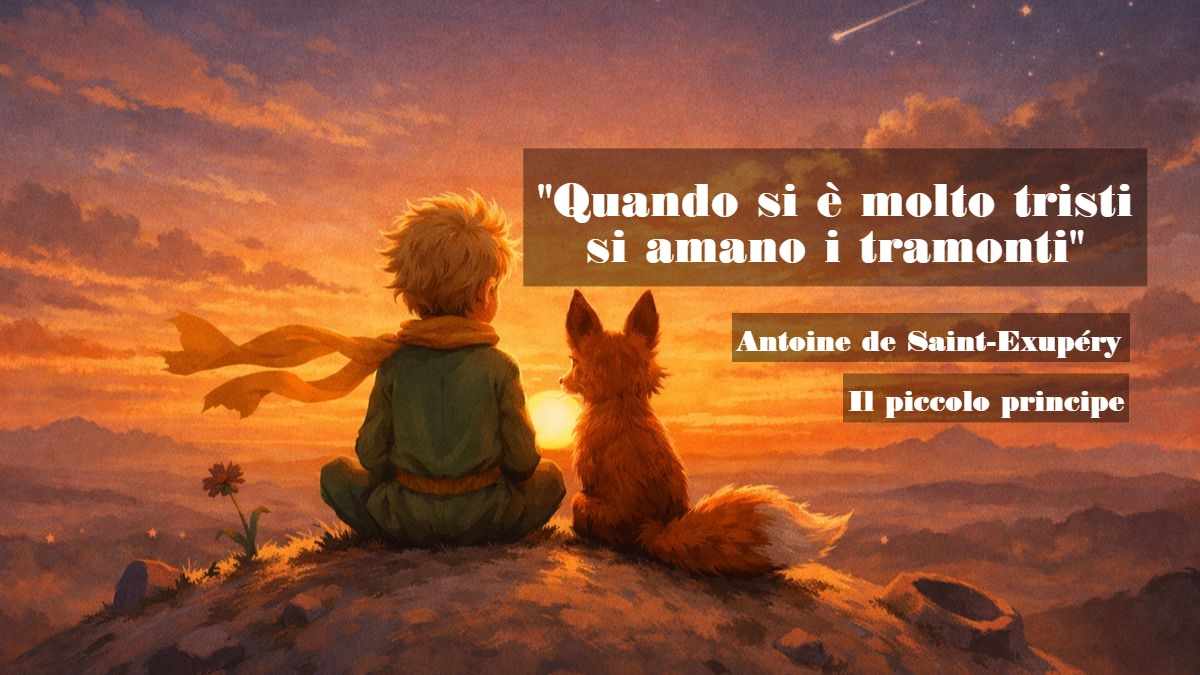 citazione di Saint-Exupéry sul tramonto